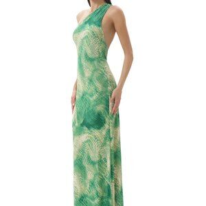 AFRM Carlotta Dress Green Snake